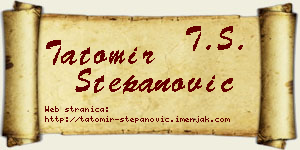 Tatomir Stepanović vizit kartica
